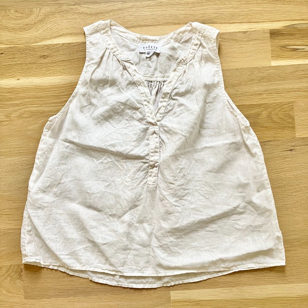 Velvet Graham & Spencer Tacy Linen Tank Top Small